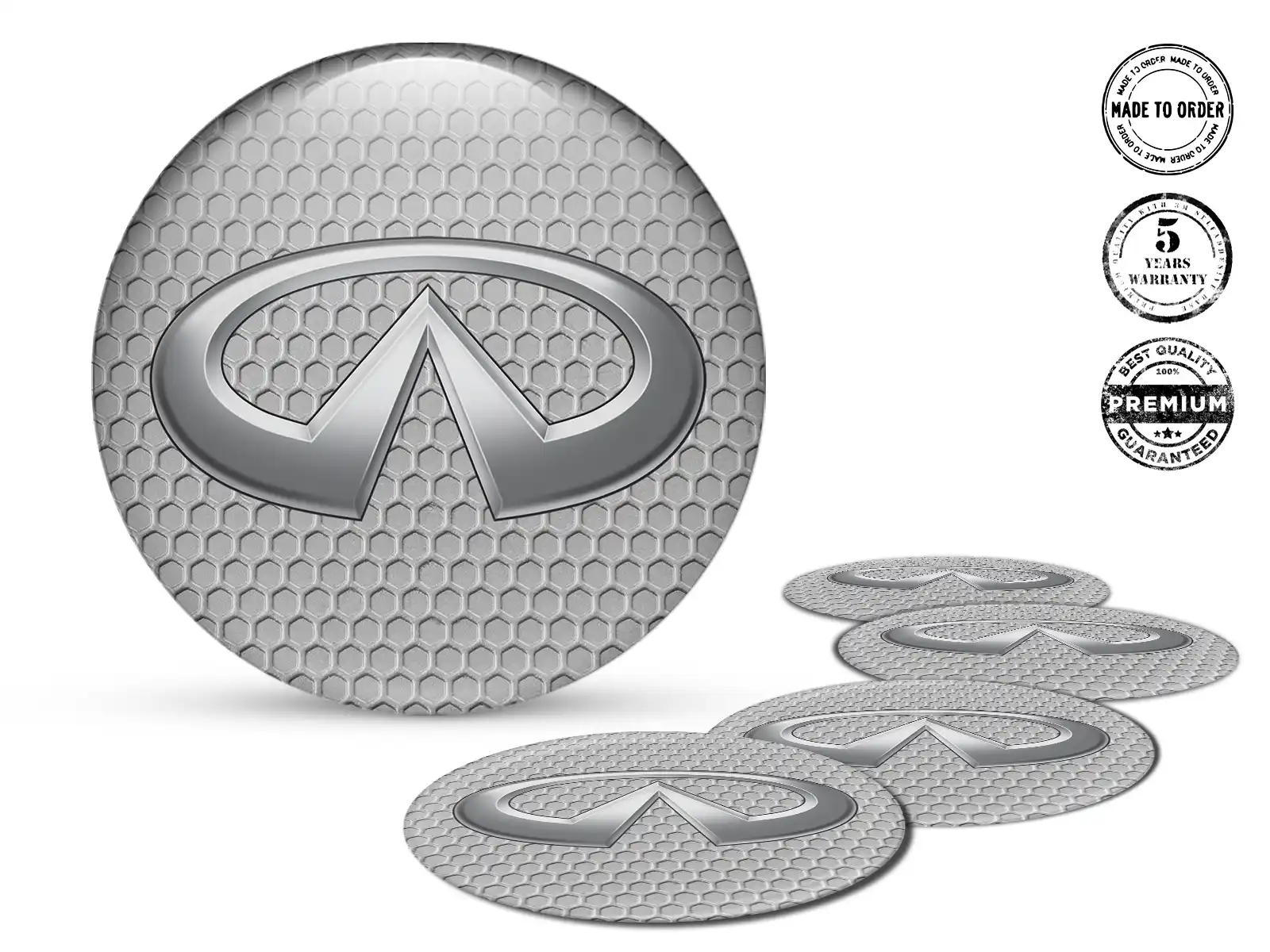 Infiniti Style Autocollant Bombé Logos Roue Premium
